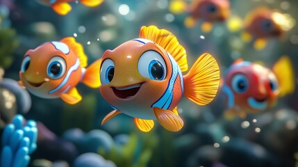 Colorful Fish in Underwater Ecosystem