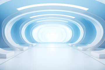 Fototapeta premium Futuristic 3D Virtual Space Background