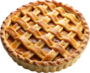 autumn baked apple pie isolated