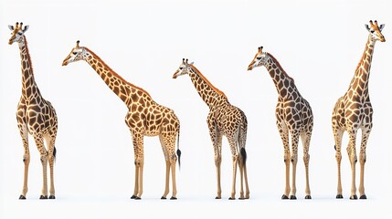 Obraz premium Giraffe standing png on transparent background