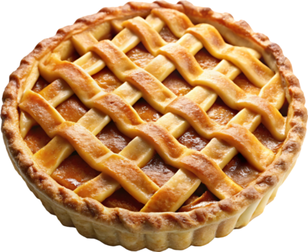 autumn baked apple pie isolated