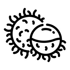 Obraz premium rambutan Line Icon