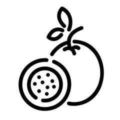 passion fruit Line Icon