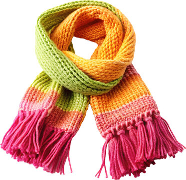 recommend clip art: cozy woolen knitted scarf isolated