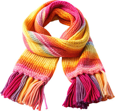 recommend clip art: cozy woolen knitted scarf isolated