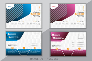 Modern and elegant post card design