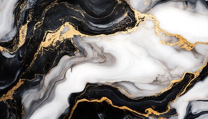 Abstract Gold Patterned natural of black marble texture background