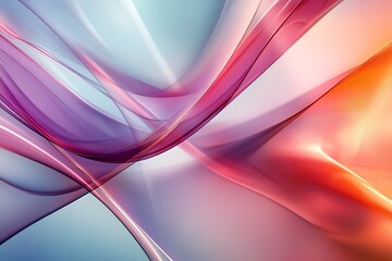 Fototapeta premium Dynamic futuristic abstract design with flowing translucent shapes and vivid gradients