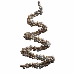 Christmas decorations, New Year's decor, isolated on white background, 3D illustration, cg render