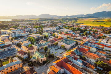 Liptov region in the backround with Liptovska mara lake and Tatras mountains around Liptovsky Mikulas, Slovakia