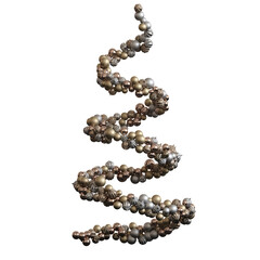 Christmas decorations, New Year's decor, isolate on a transparent background, 3D illustration, cg render