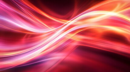 Fototapeta premium Modern abstract high-speed light effect. Abstract background with curved beams of light. Technology futuristic dynamic motion. Movement pattern for banner or poster design background concept.