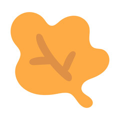 うねりのあるオレンジ色の葉っぱ⭐︎PNG