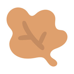 うねりのある茶色の葉っぱ⭐︎PNG