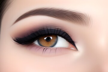 Obraz premium Vibrant Eyeshadow Palette on White Background