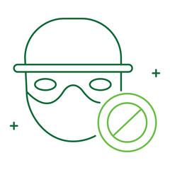 Cybersecurity and Fraud Detection Vector Icon Design, fraud prevention, security, identity theft, anti-fraud, risk management