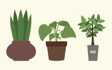 Various flowerpot illustrations
