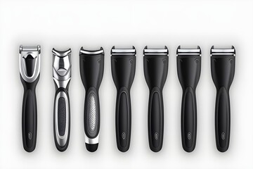 Men's Razors Isolated on White Background