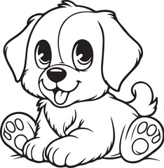 A beautiful Dog silhouette vector design