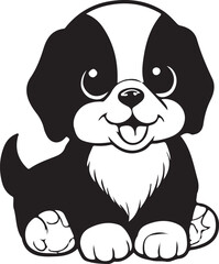 A beautiful Dog silhouette vector design