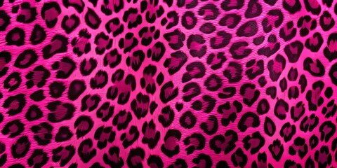 Obraz premium Pink fabric background shines with intricate animal print design, curved lines and textured elements creating a lively,