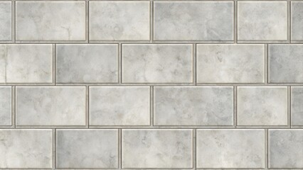 Naklejka premium Rectangular ceramic tiles in soft gray hues display subtle shading and gentle wear, forming a seamless and high-quality