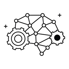 Deep Learning and AI Technology Vector Icon Design, machine learning, neural networks, AI systems, automation, data science