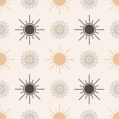 Seamless Suns And Stars Repeating Surface Pattern