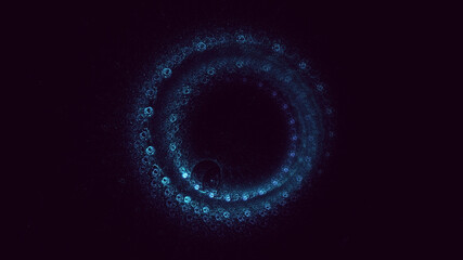 3D manual rendering abstract round light background. Its not AI Generatd illustration.