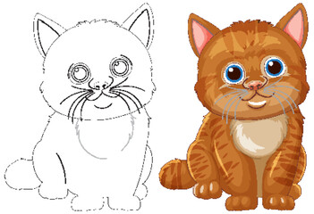 Cute Cartoon Cat Illustration