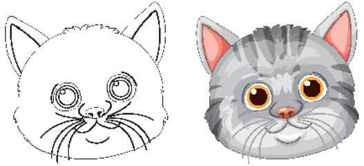 Cute Cat Vector Illustration