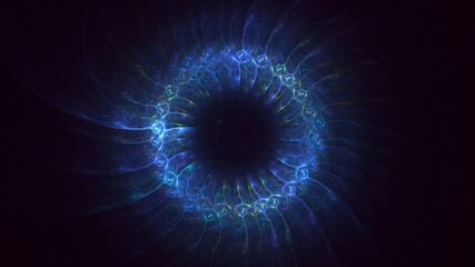 3D manual rendering abstract round light background. Its not AI Generatd illustration.