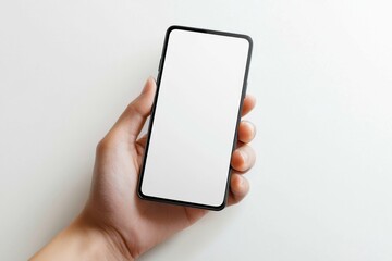 Hand Holding Smartphone Mockup Isolated created with Generative AI