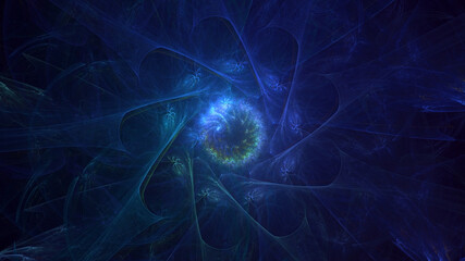 3D manual rendering abstract round light background. Its not AI Generatd illustration.