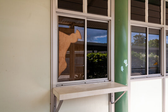 school window broken