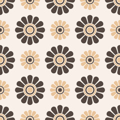 Seamless Daisy Flowers Floral Repeating Surface Pattern