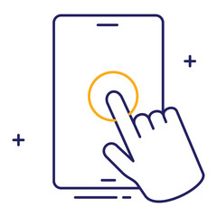 App Interaction and Mobile UI Vector Icon Design, user experience, touchscreen gestures, mobile apps, interaction design