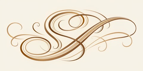 With regal grandeur, the swooping strokes of a capital "S" meet the elegant loops of its lowercase counterpart,