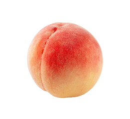 Peaches placed on a white background.