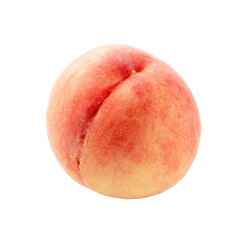 Peaches placed on a white background.