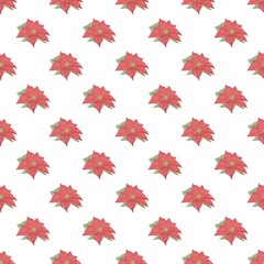 poinsettia seamless pattern background. Red flower background