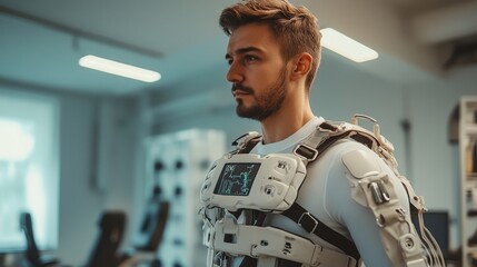 AI-enhanced wearable exoskeletons assisting with physical rehabilitation: Exoskeletons powered by AI to provide tailored physical therapy exercises.