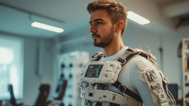 AI-enhanced wearable exoskeletons assisting with physical rehabilitation: Exoskeletons powered by AI to provide tailored physical therapy exercises.