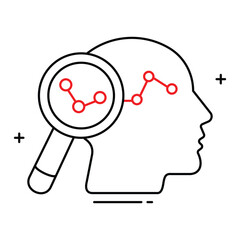 Behavior Tracking and Data Analysis Vector Icon Design, data analysis, behavior analysis, human behavior, behavioral patterns