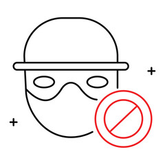 Online Security and Fraud Prevention Vector Icon Design, fraud detection, risk management, cybersecurity, financial security