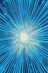 Blue Comic Art Halftone Background.