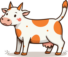 Cute Cartoon Cow