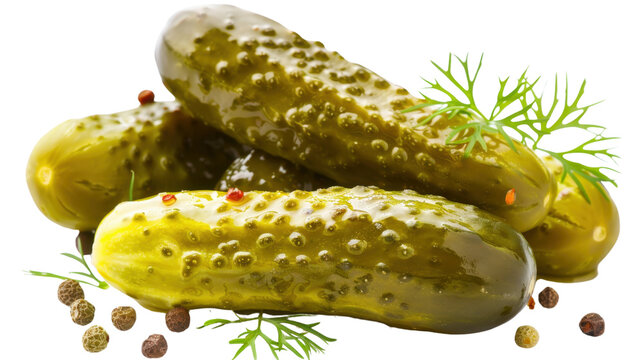 Pickles on transparent background