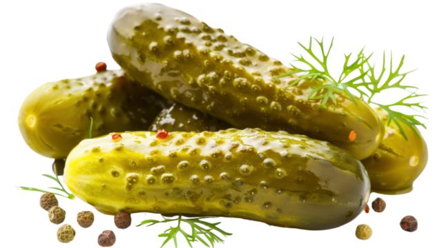Pickles on transparent background