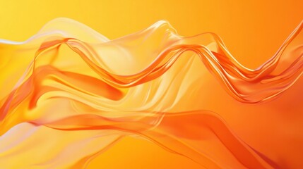 Dynamic orange background with fluid motion, waves, and abstract shapes moving across the frame, evoking energy and creativity.